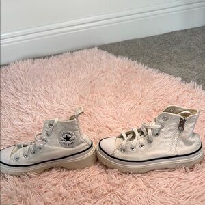 Converse Cream High-Top Sneakers